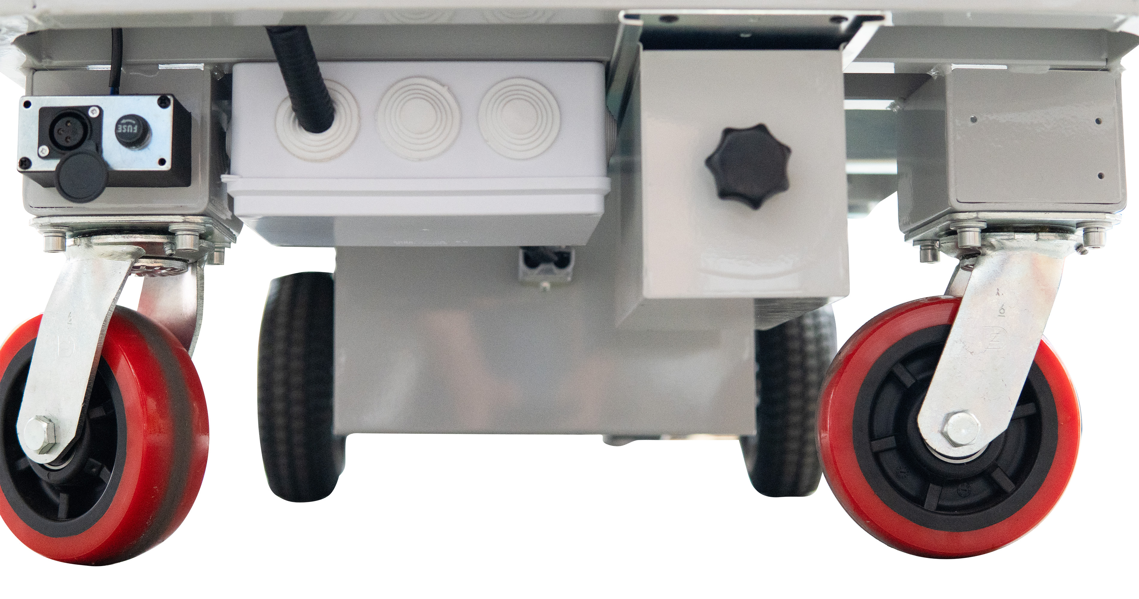 Elektrischer Plattformwagen mit Ladebuchse & Ladegerätfach