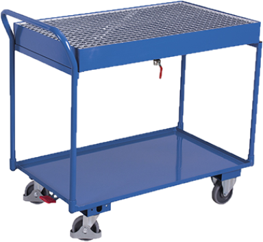 Tischwagen mit 2 Ladeflächen und Gitterrost
