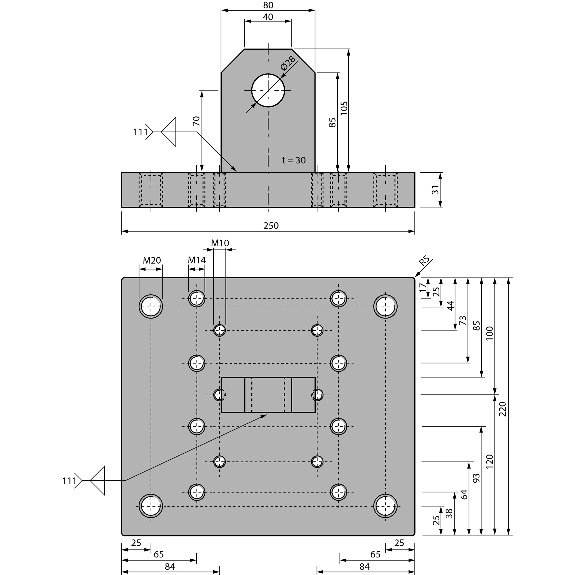 Gabelstapler Adapterplatte für Anhängerkupplung - AHK Adapter