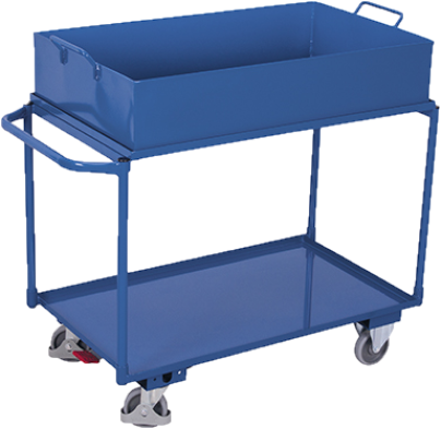Tischwagen mit 2 Ladeflächen und abnehmbarer Wanne