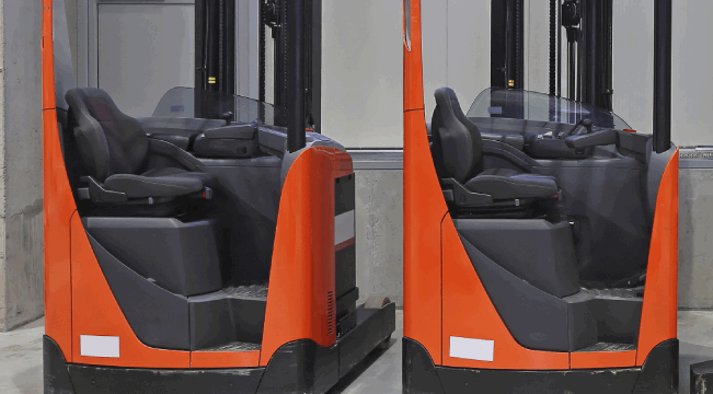 Staplersitze für Gabelstapler, Schubmaststapler uvm. Staplersitze in Schubmaststapler integriert