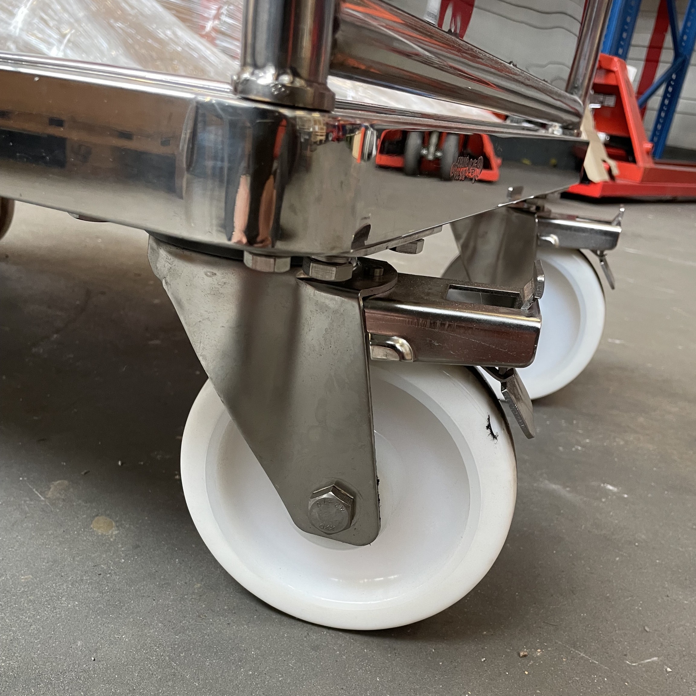 Edelstahl Schiebewagen 300kg Transportwagen Plattformwagen