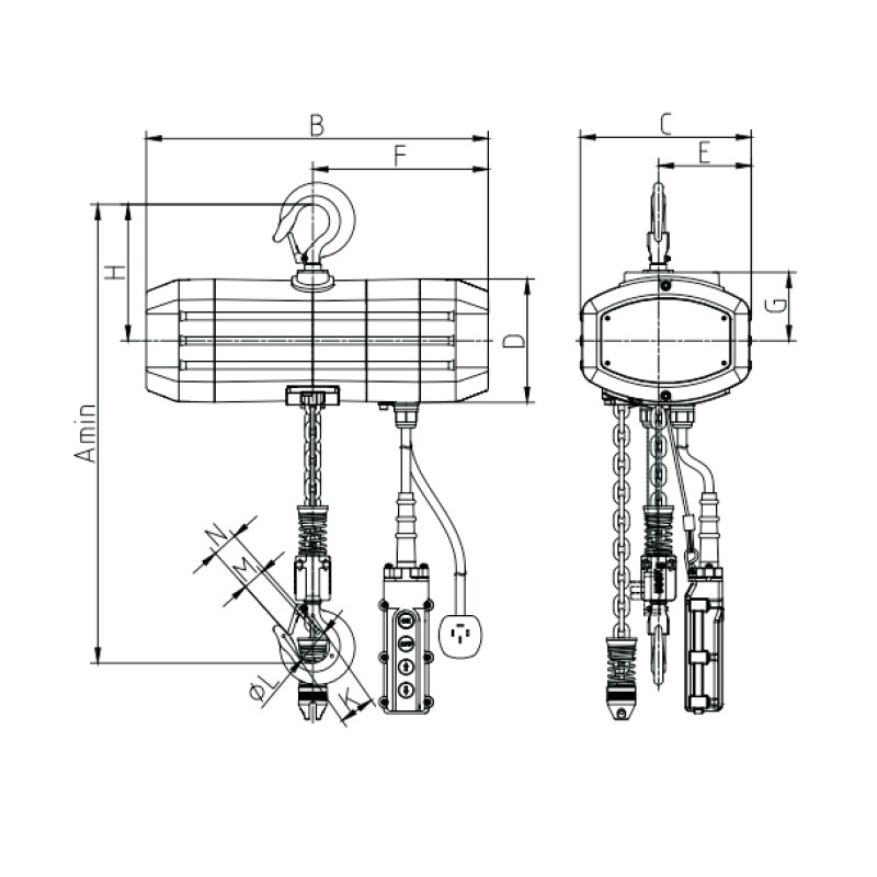 Elektrokettenzug 250kg
