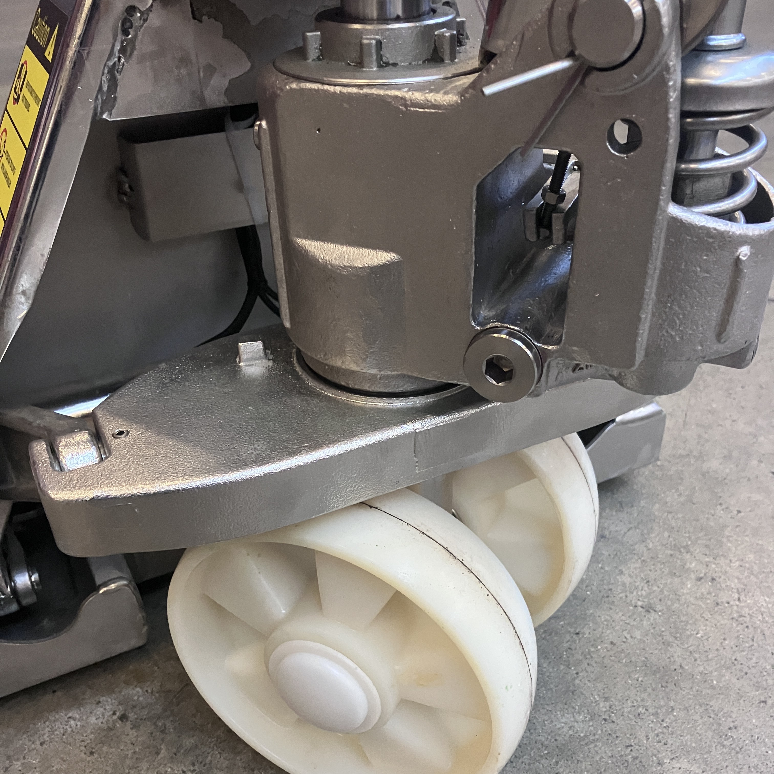Gabelhubwagen Edelstahl mit Waage GEBRAUCHT