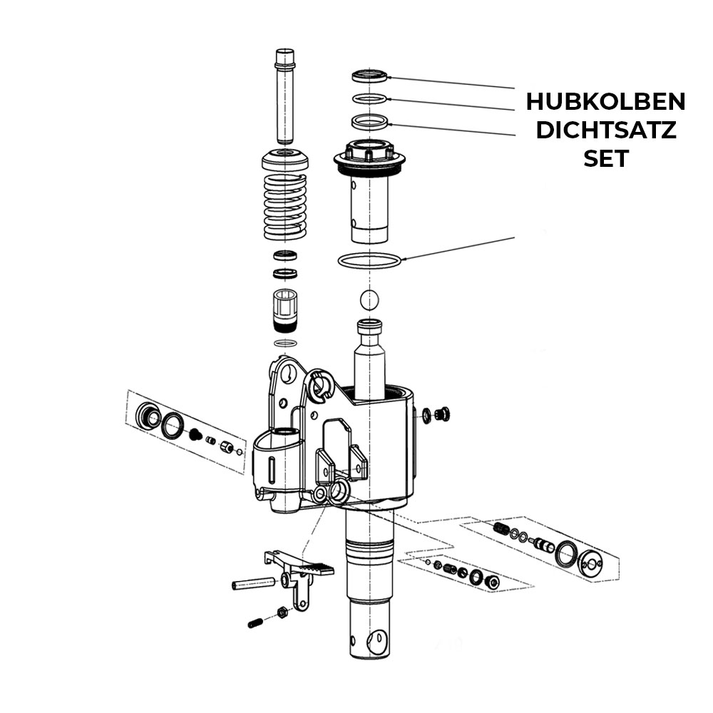 Hubkolben Dichtsatz Set für Hubwagen