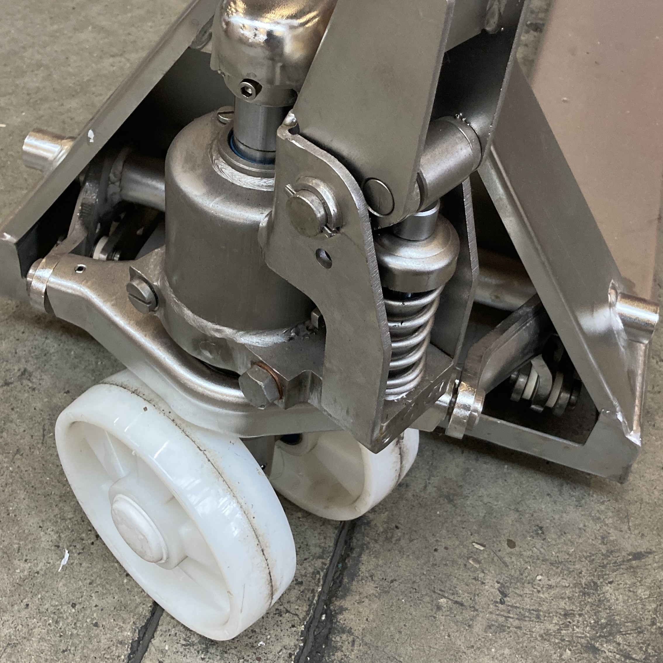 Edelstahl Gabelhubwagen 2000 mm GEBRAUCHT