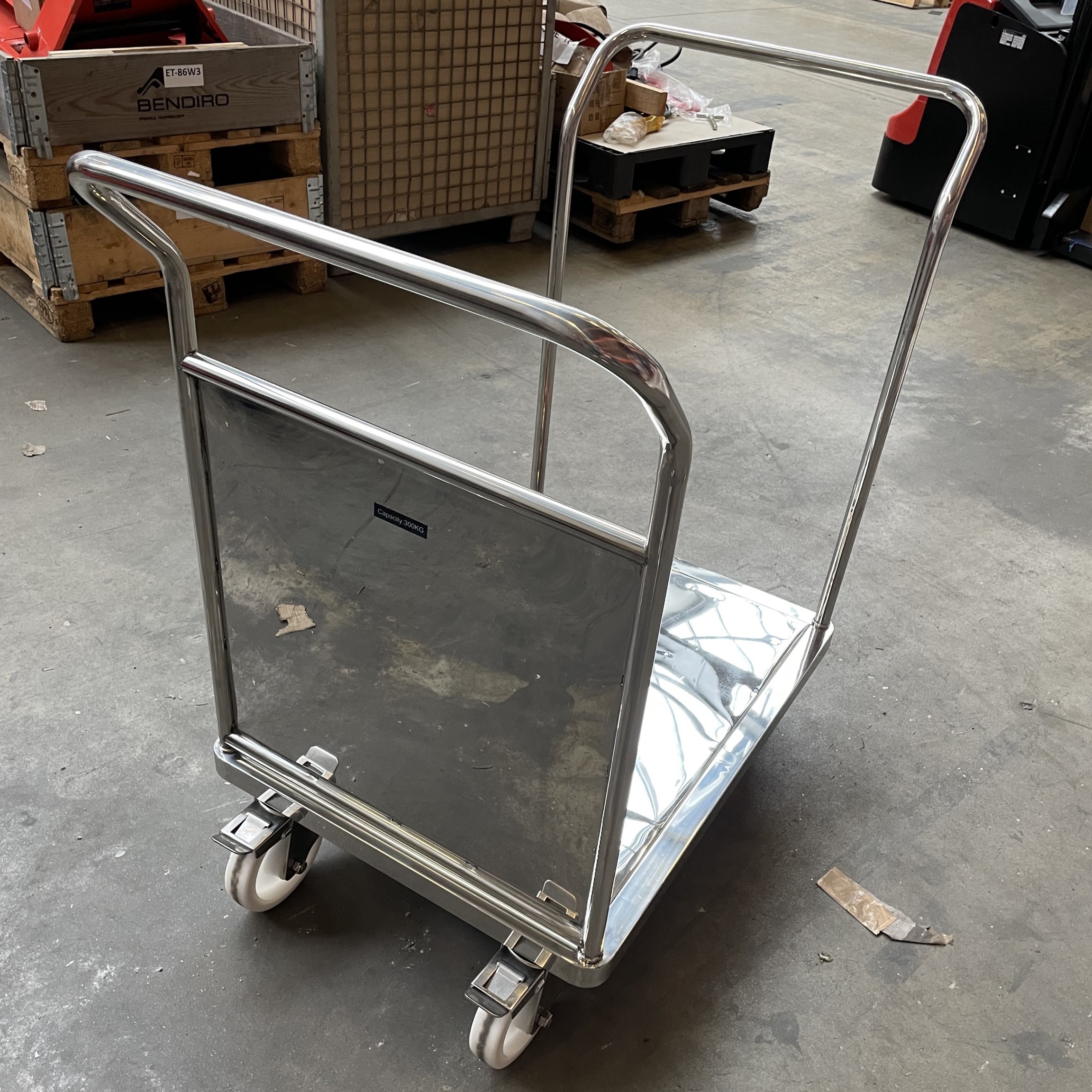 Edelstahl Schiebewagen 300kg Transportwagen Plattformwagen