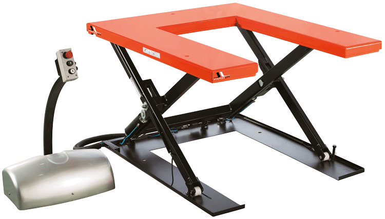 U-Flachscherenhubtisch