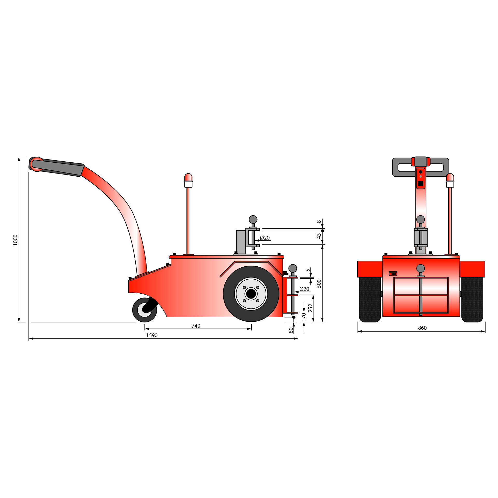 Elektroschlepper 3000kg MAX