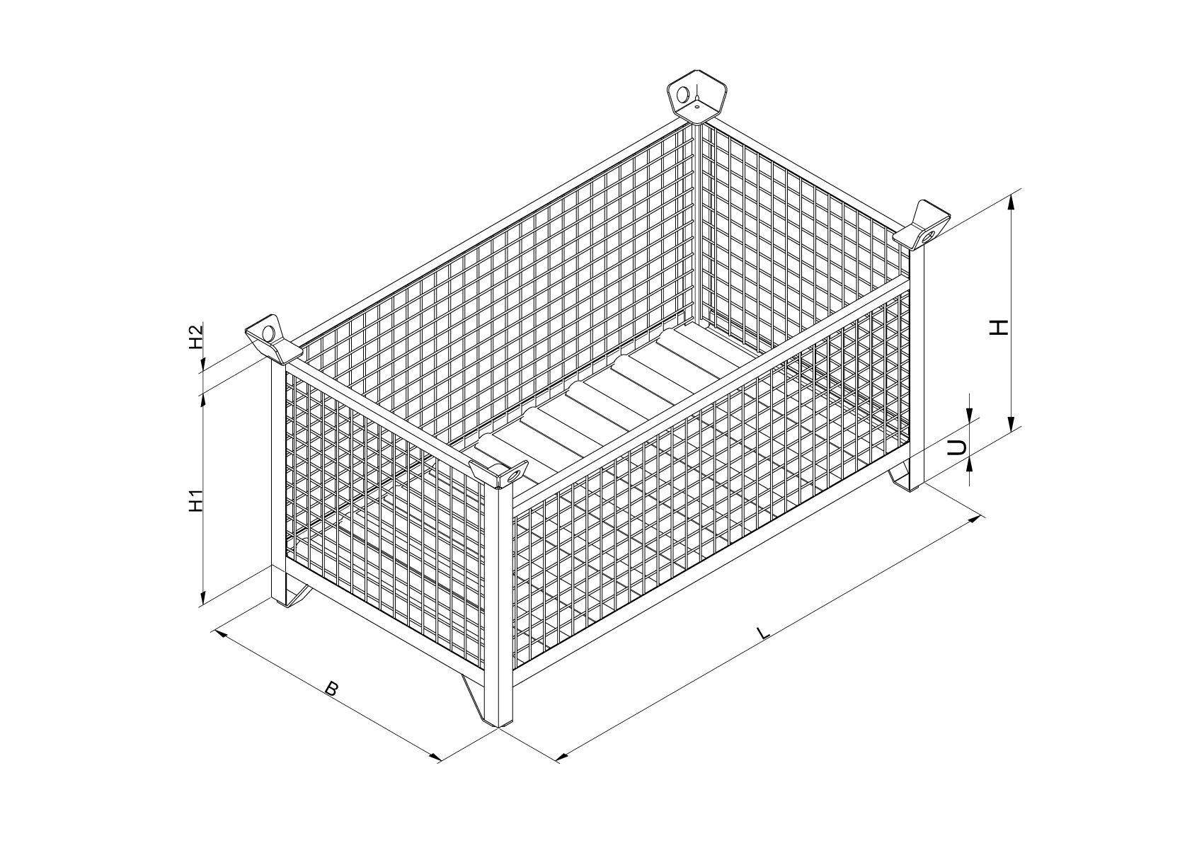 Gitterbox-Stapelpalette - Eichingerindustrie
