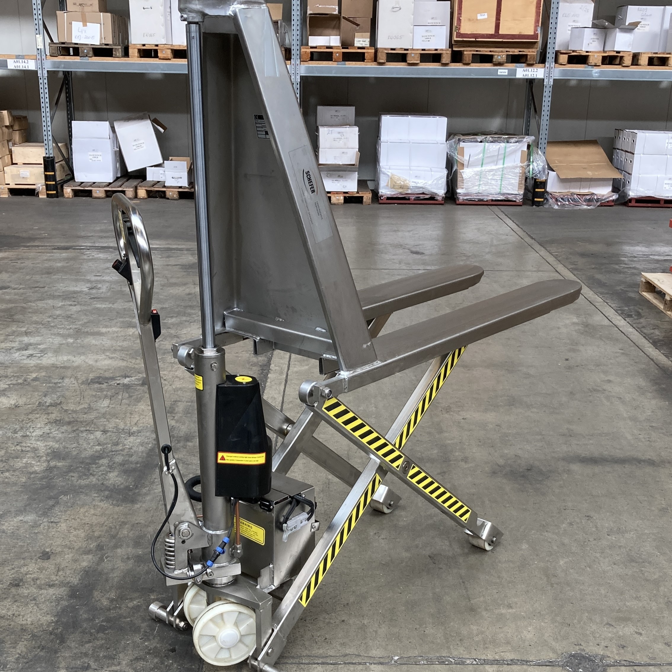 Scherenhubwagen Semi-Elektrisch Edelstahl 1000kg PLUS+ GEBRAUCHT