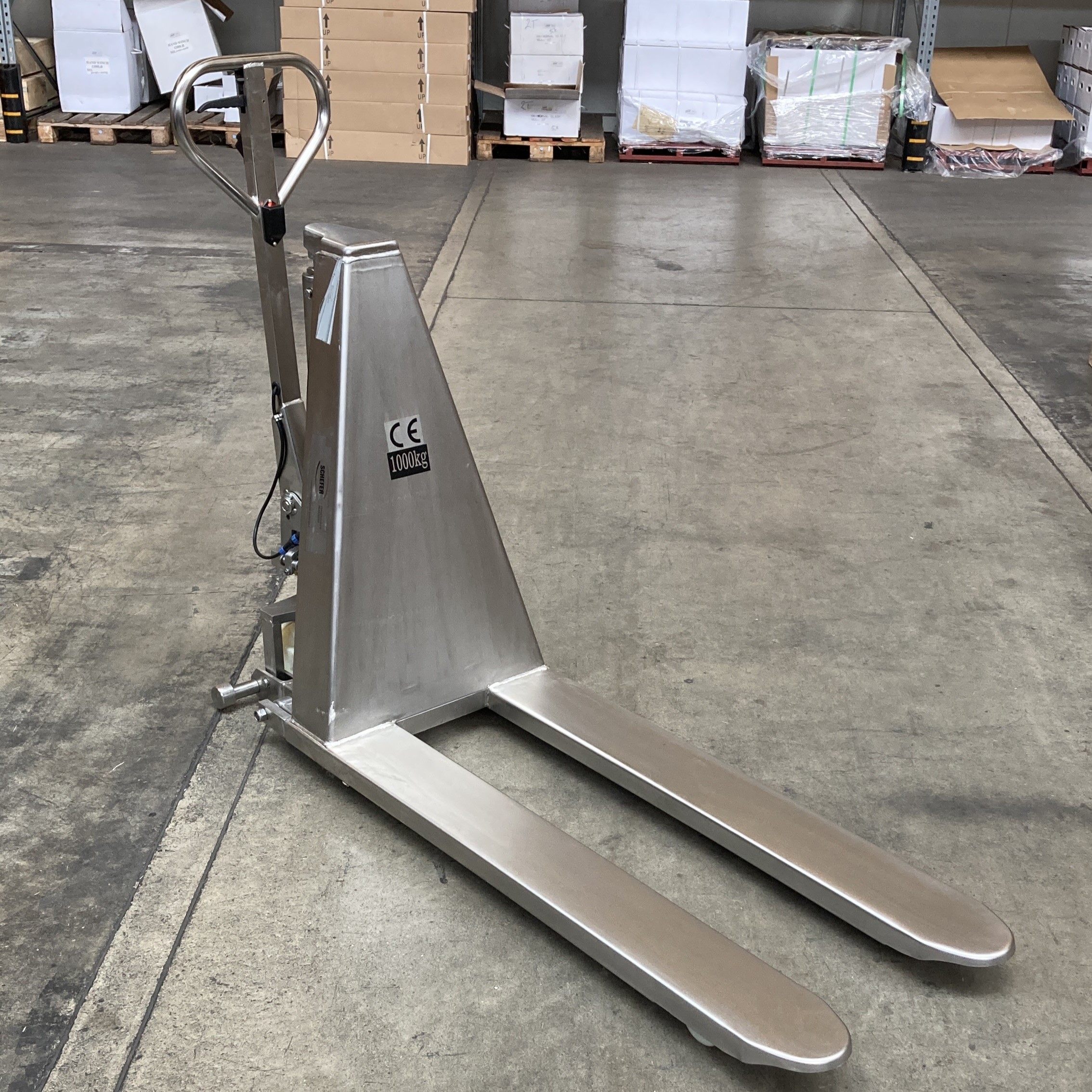 Scherenhubwagen Semi-Elektrisch Edelstahl 1000kg PLUS+ GEBRAUCHT