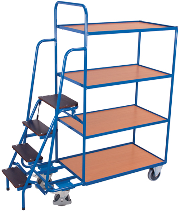 Komissionierwagen mit 4 Ladeflächen