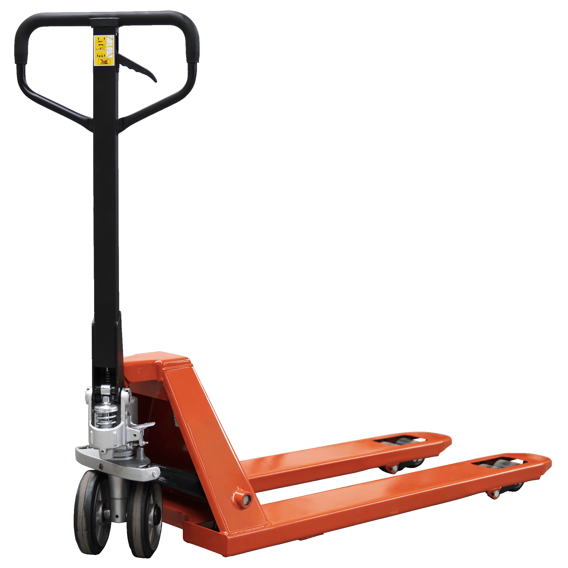 Gabelhubwagen 2500kg STANDARD Gummi / Tandem PU - Farbe: rot