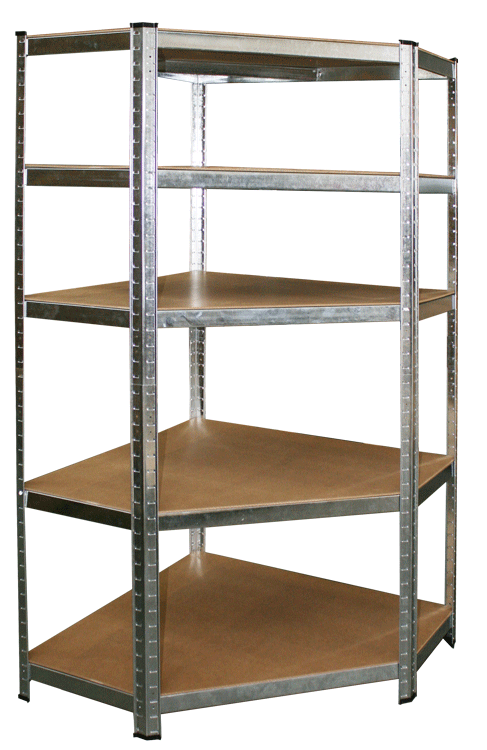 Metall Eckregal fünfeckig STANDARD