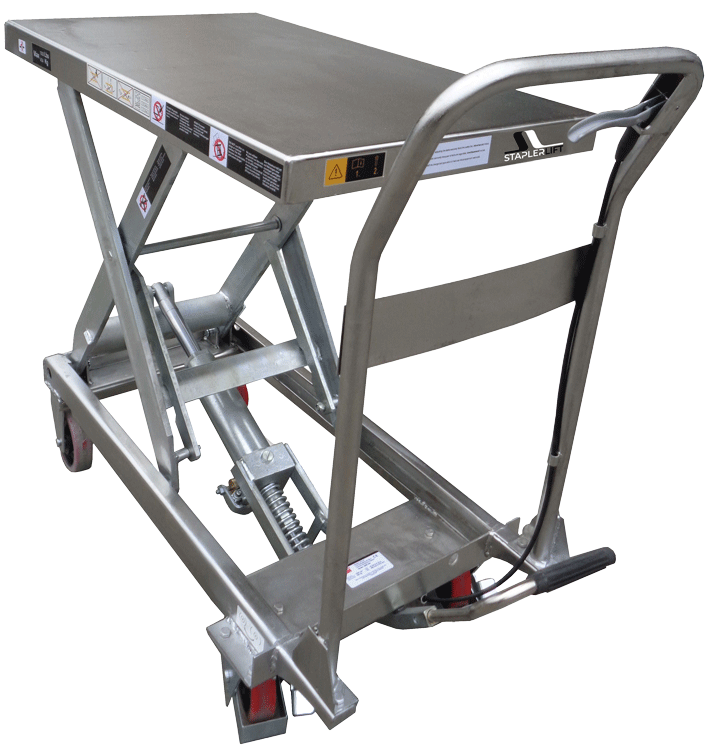 Mobiler Hubtisch Edelstahl PLUS+