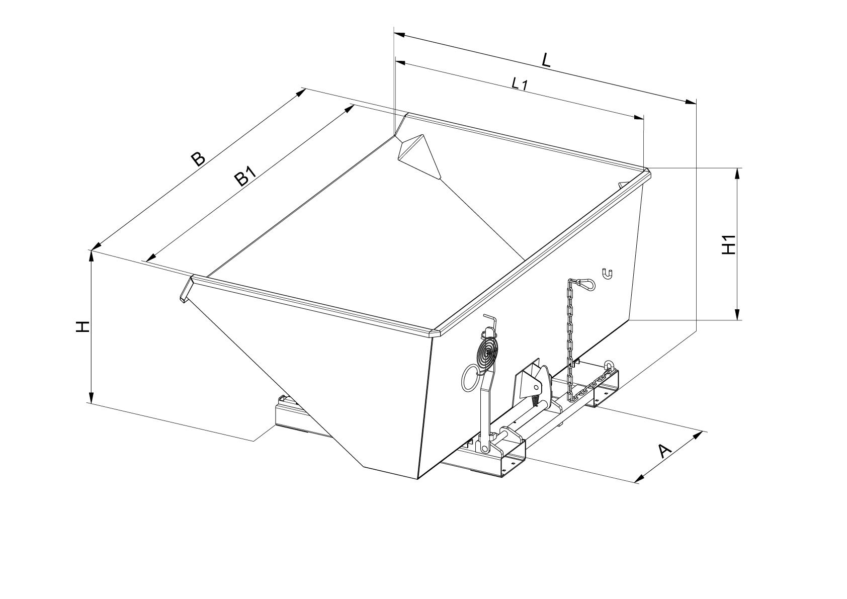 Kippmulde für Gabelstapler PLUS+