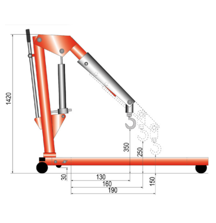 Werkstattkran BASIC parallel Fahrgestell