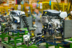 Beispiel - Motoren transportieren Motorenbau-Fertigung