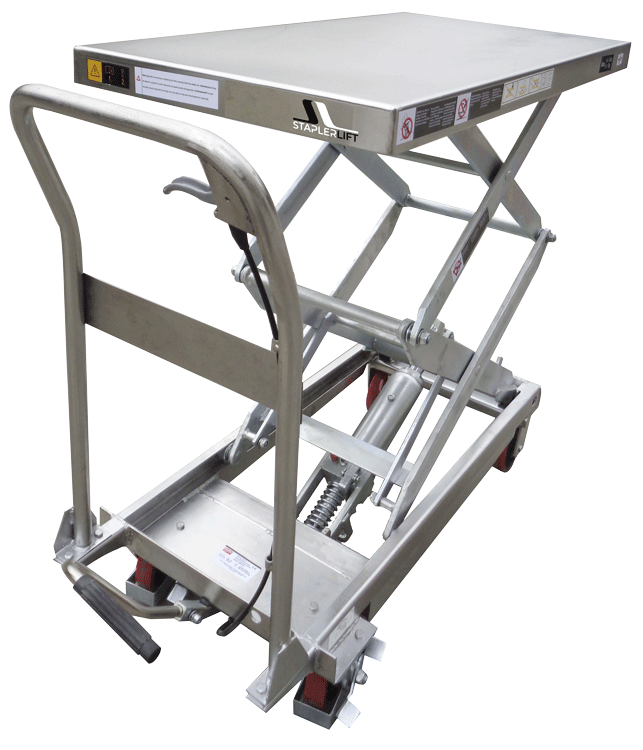 Mobiler Hubtisch Edelstahl PLUS+
