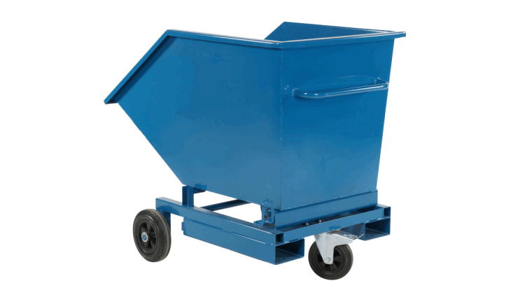 STAPLERLIFT Industrie Kippkarre mit Einfahrtaschen für Gabelstapler STANDARD 300l - 300 kg Kippbehälter Kippmulde fahrbar